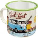 Emaille-Becher VW Bulli-Let's Get Lost Away