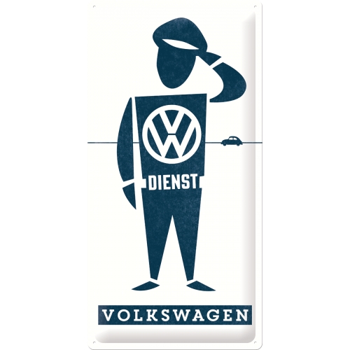 Blechschild 25x50 cm VW Dienst Mann