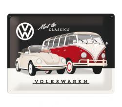 Blechschild 30x40 cm VW - Meet The Classics